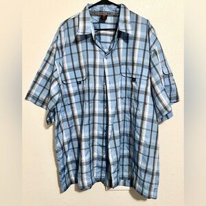 DTek Jeans Taiga 3XL Shirt Button Front S/S Pocket Sleeve Casual Wear EUC